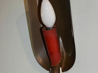 2 antieke wandlampjes wafelijzer, 1 wandlamp schepje - afbeelding 5 van  5