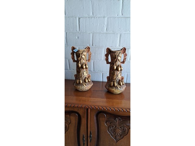 2 art nouveau vazen - afbeelding 1 van  2