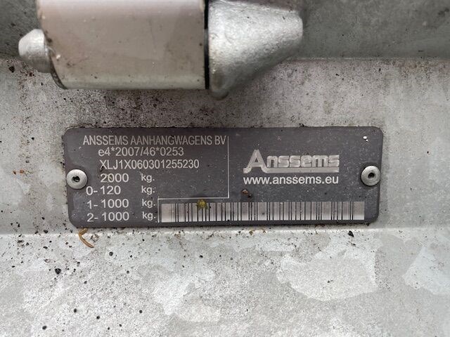 2-assige aanhangwagen anssems (27-11-2020 / xlj 1x0 603 0 255 230) - afbeelding 19 van  23