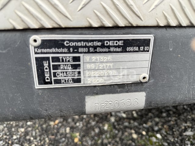 2-assige aanhangwagen dede (1998 / de 220 598), met dieselmotor aangedreven pomp - afbeelding 3 van  32
