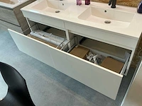 2 badkamermeubel glanzend wit 140 cm set, toonzaalmodel badkamerkast - afbeelding 4 van  4
