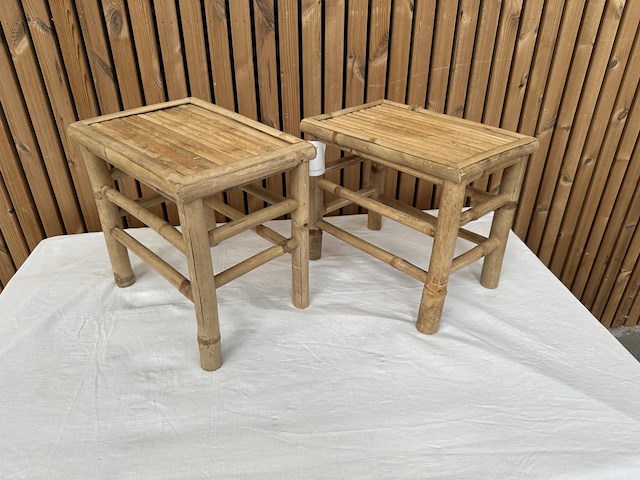 2 bamboe bijzettafels - afbeelding 1 van  2