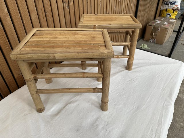 2 bamboe bijzettafels - afbeelding 2 van  2