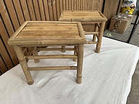 2 bamboe bijzettafels - afbeelding 2 van  2