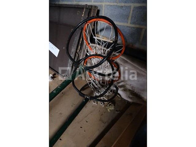 2 basketbalringen op vlaggenmasten - afbeelding 1 van  5