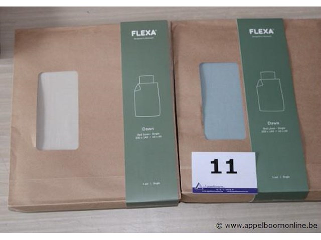 2 bedlinnen flexa 200x140/63x60 - afbeelding 1 van  2