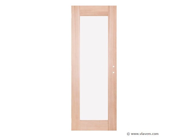 2 binnendeuren – massief hout – beglaasd - afbeelding 1 van  6