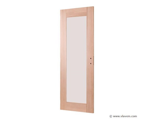 2 binnendeuren – massief hout – beglaasd - afbeelding 5 van  6