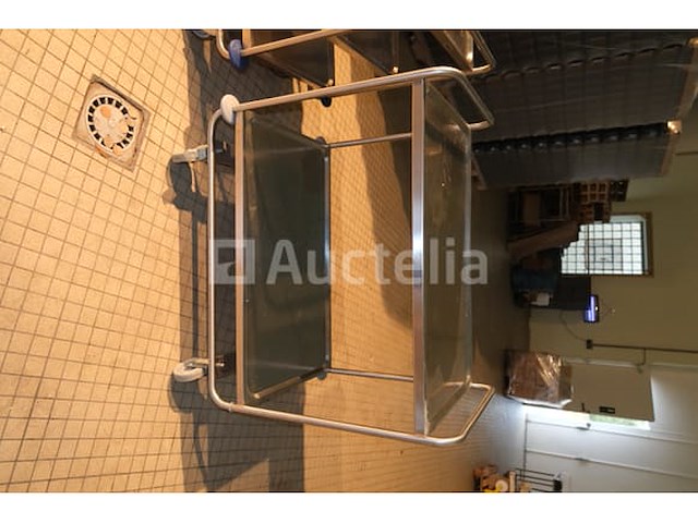 2 blanco roestvrijstalen serveerwagens - afbeelding 5 van  6