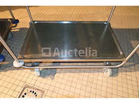 2 blanco roestvrijstalen serveerwagens - afbeelding 3 van  6