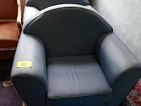 2 blauwe stoffen fauteuils - afbeelding 1 van  3