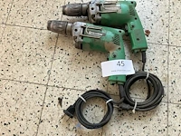 2 boormachines hitachi