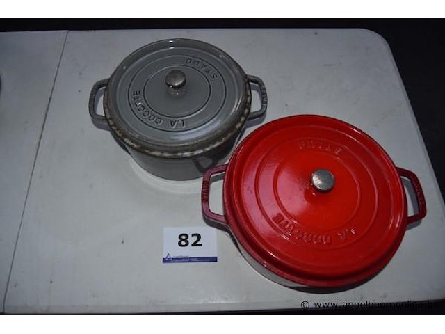 2 braadpannen la cocotte staub - afbeelding 1 van  2