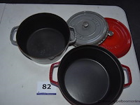 2 braadpannen la cocotte staub - afbeelding 2 van  2