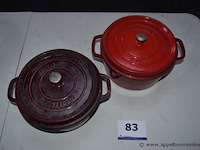 2 braadpannen la cocotte staub