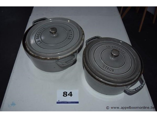 2 braadpannen la cocotte staub - afbeelding 1 van  2
