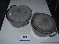 2 braadpannen la cocotte staub