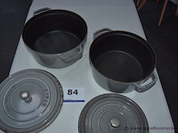 2 braadpannen la cocotte staub - afbeelding 2 van  2