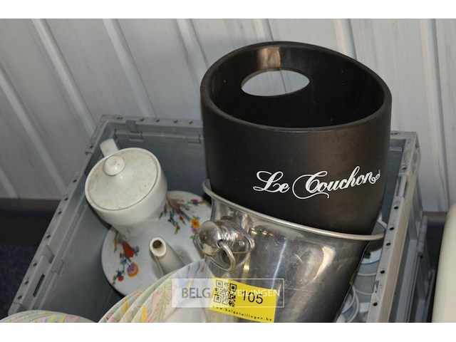 2 champagne emmers + div porselijn - afbeelding 4 van  5