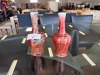 2 chinese porseleinen flesvormige vazen