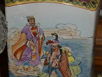 2 chinese vazen en 1 kristallen vaas - afbeelding 4 van  4