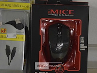 2 computermuizen,3 usb kabels - afbeelding 2 van  4