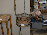 2 deco bijzet tafel met riet - afbeelding 1 van  3