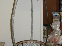 2 deco bijzet tafel met riet - afbeelding 2 van  3