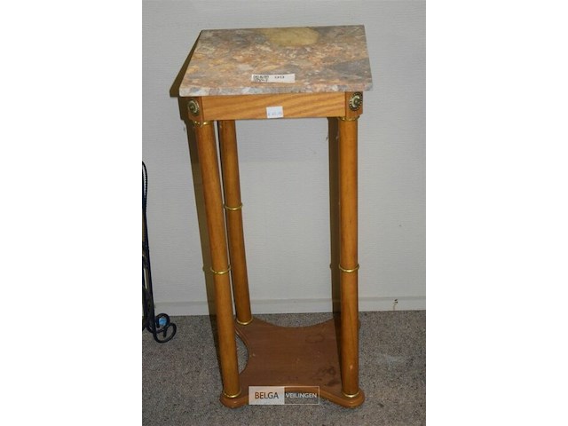 2 deco bijzet tafel met riet - afbeelding 3 van  3