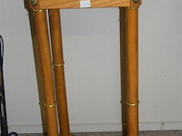 2 deco bijzet tafel met riet - afbeelding 3 van  3