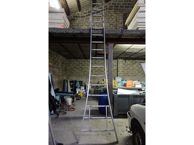 2-delig aluminium ladder - afbeelding 2 van  2