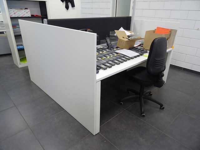 2-delig bureaueiland + 2x bureaustoel - afbeelding 4 van  5