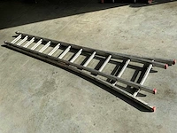 2-delige 2x12 alu ladder - afbeelding 2 van  2