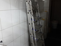 2-delige alu ladder + alu trapladder - afbeelding 1 van  4