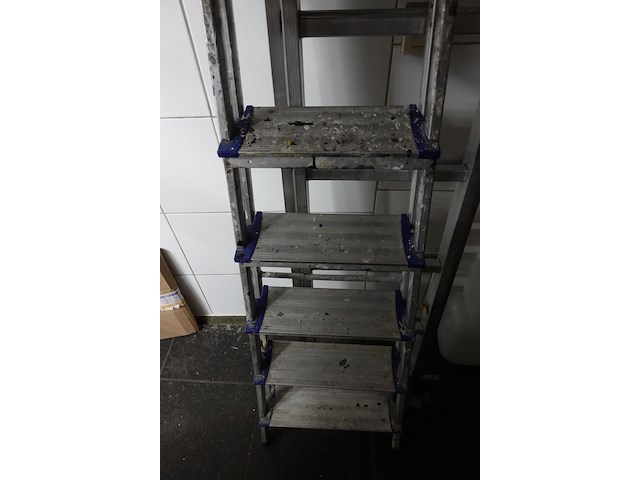 2-delige alu ladder + alu trapladder - afbeelding 3 van  4