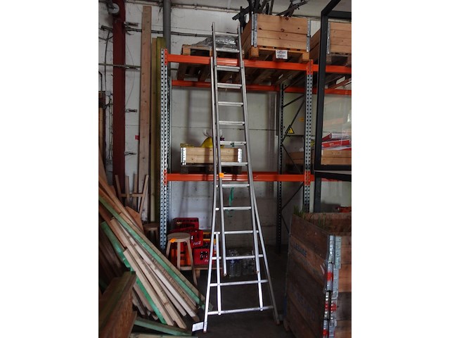 2-delige alu ladder - afbeelding 1 van  3