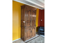 2-delige antieke houten kast - afbeelding 2 van  3