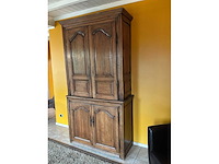 2-delige antieke houten kast - afbeelding 3 van  3