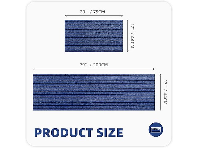2-delige keukenloper blauw - afbeelding 2 van  3