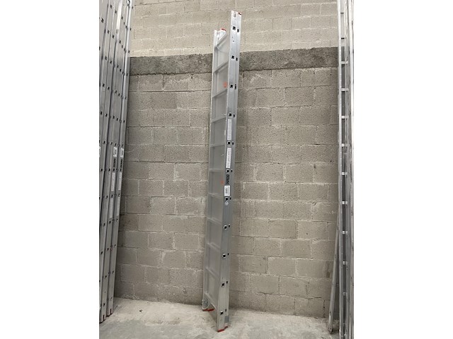 2-delige schuifladder 2x11 tüv-aluminium 2 stuks - afbeelding 1 van  2