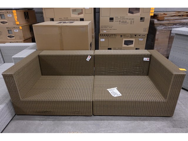 2-delige wicker 3-zit manutti - afbeelding 1 van  3