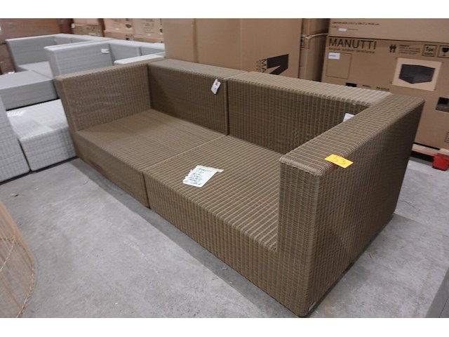 2-delige wicker 3-zit manutti - afbeelding 2 van  3