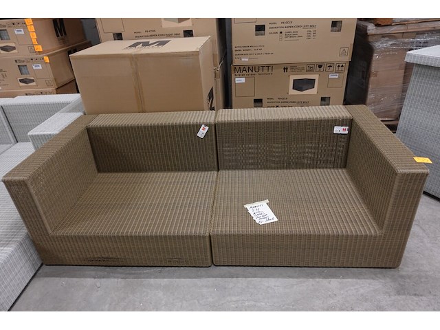 2-delige wicker 3-zit manutti - afbeelding 1 van  3