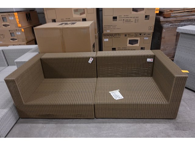 2-delige wicker 3-zit manutti - afbeelding 1 van  3