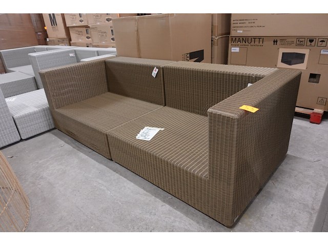 2-delige wicker 3-zit manutti - afbeelding 2 van  3