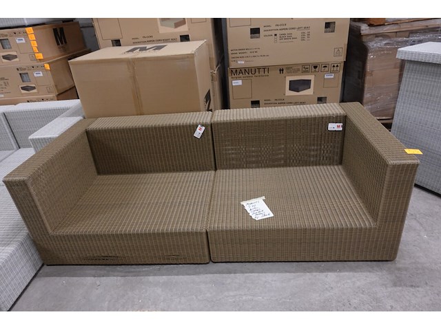 2-delige wicker 3-zit manutti - afbeelding 1 van  3