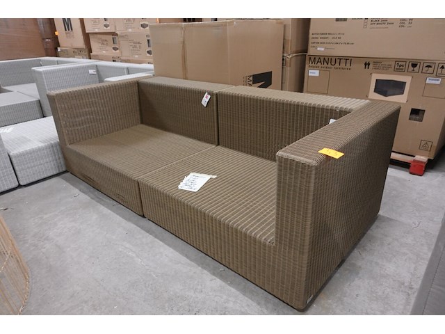 2-delige wicker 3-zit manutti - afbeelding 2 van  3