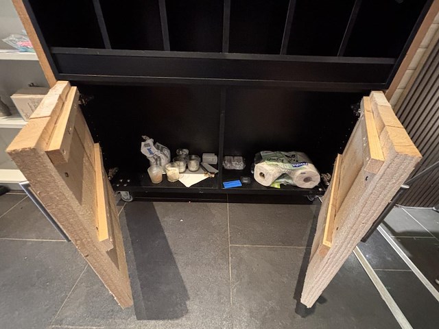 2 deurs bestekkast steigerhout - afbeelding 3 van  9