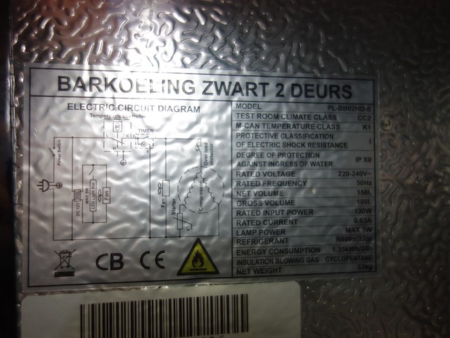 2-deurs vitrinekoelkast - afbeelding 2 van  3