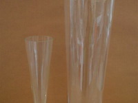 2 div glazen vazen h= 50 en 32 cm - afbeelding 1 van  3